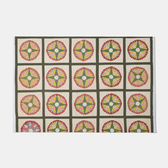 Mariner’s Compass quilt Doormat (Front)