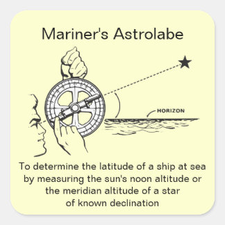 Mariner's Astrolabe Square Sticker