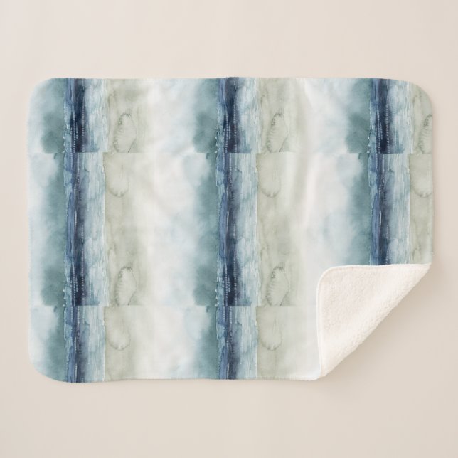 Mariner's Mist - Shoreline Sherpa Blanket (Front (Horizontal))