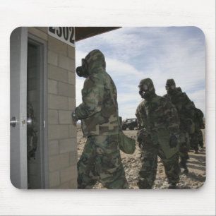 Marines and Sailors file into the gas chamber Mouse Mat