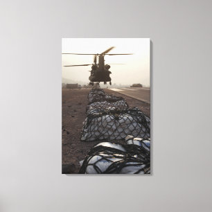 Marines attach sling loads canvas print