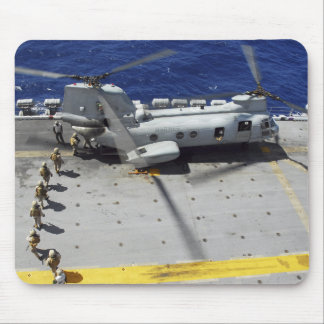 Marines board a CH-46E Sea Knight helicopter Mouse Mat