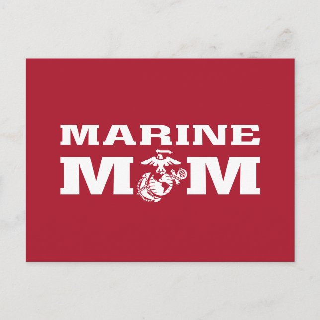 Marines Mum Holiday Postcard (Front)