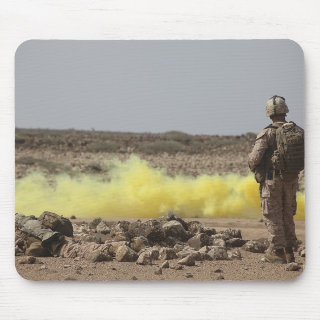 Marines provide security mouse mat (Front)