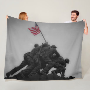 MARINES RAISE FLAG at IWO JIMA Fleece Blanket