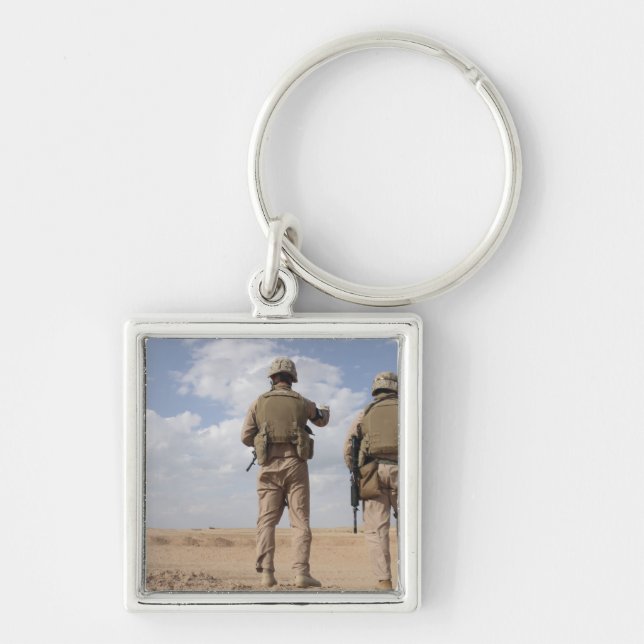 Marines scan the horizon for insurgent activity key ring (Front)