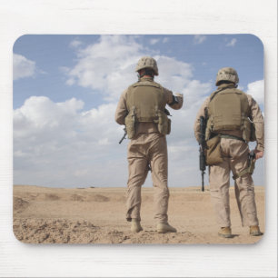 Marines scan the horizon for insurgent activity mouse mat