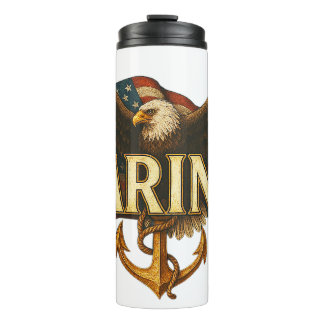 Marines With Eagle and Flag Thermal Tumbler