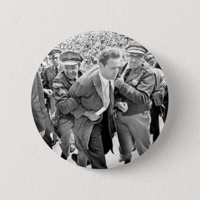 MARIO SAVIO ARREST 6 CM ROUND BADGE (Front)