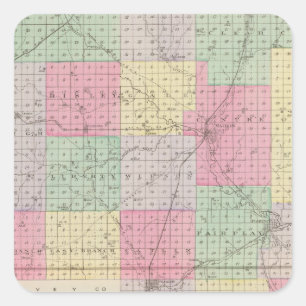 Marion County, Hillsboro, Lehigh, Kansas Square Sticker