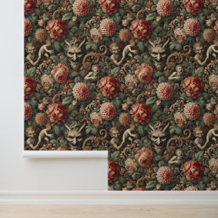 Marionettes for the Damned – Gothic Floral Design Wallpaper