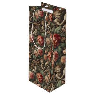 Marionettes for the Damned – Gothic Floral Design Wine Gift Bag