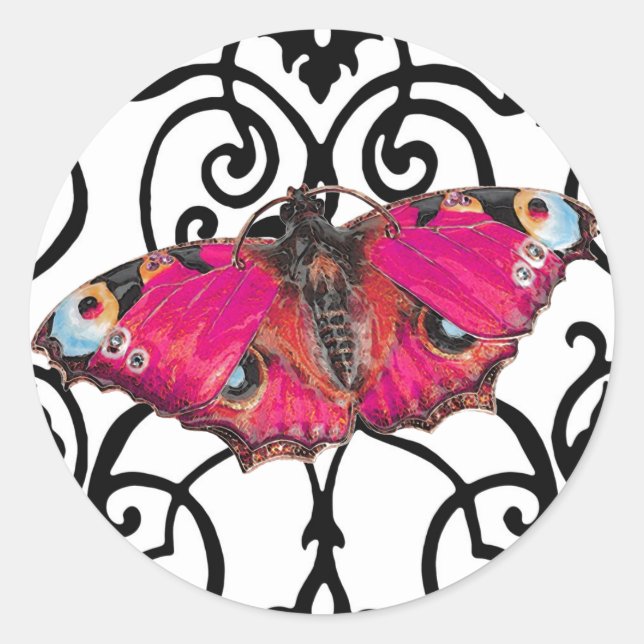 Mariposa (Butterfly) ~ Classic Round Sticker (Front)