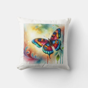 Mariposa flama butterfly 121024AREF149 - Watercolo Cushion