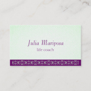 Mariposa Greens Violets Textured Look Business Card