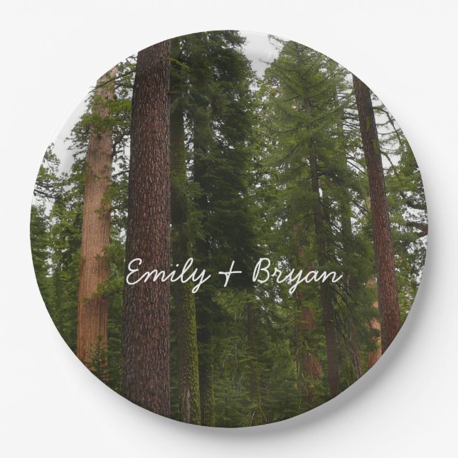 Mariposa Grove in Yosemite National Park Paper Plate (Front)