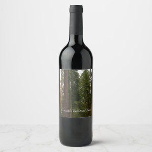 Mariposa Grove in Yosemite National Park Wine Label
