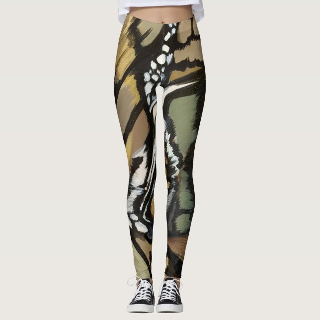 Mariposa Khaki Leggings (Front)