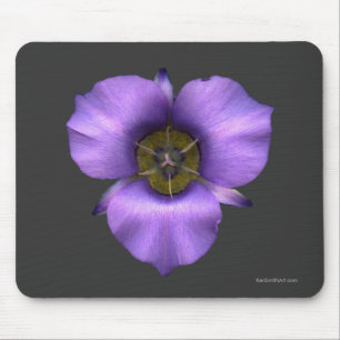 Mariposa Lily Mousepad, Brown Mouse Mat
