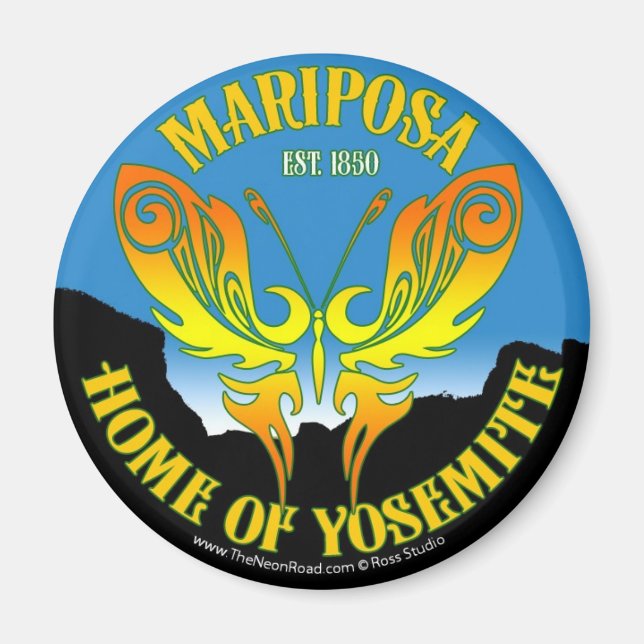 Mariposa Magnet 1 Round (Front)