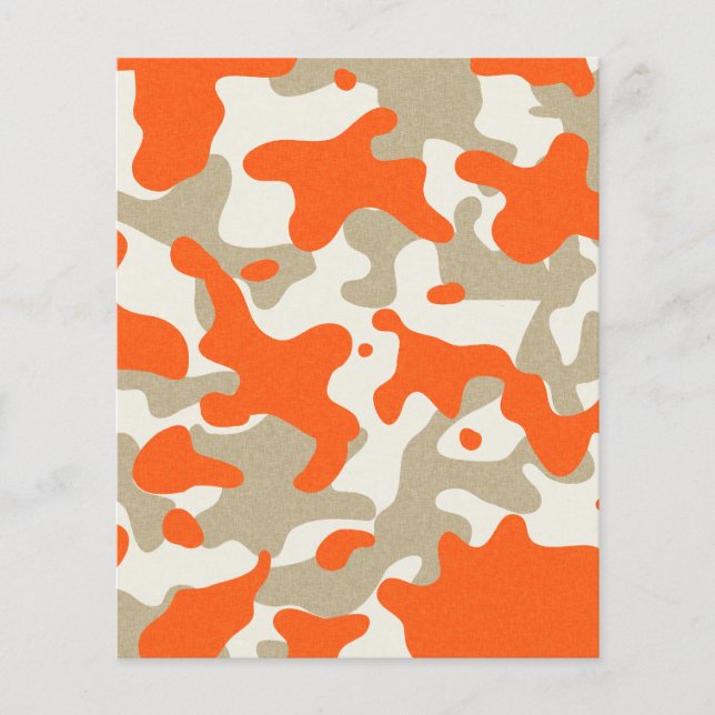 marisaL-camo013 ORANGE TAN BEIGE CAMOUFLAGE PATTER Flyer (Front)