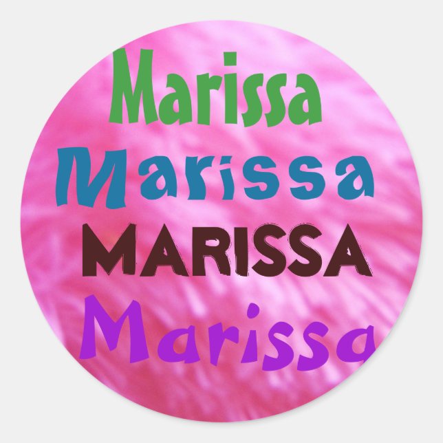 Marissa name sticker (Front)