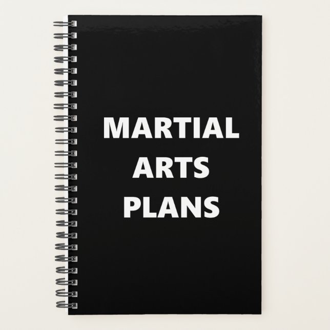 Marital Arts Planner Sports Martial Arts Plans (Front)