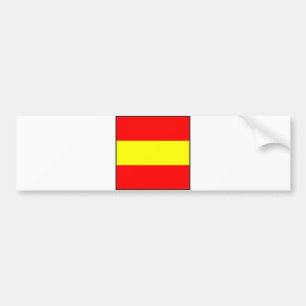 maritime alphabet signal flag number one 1 letter bumper sticker