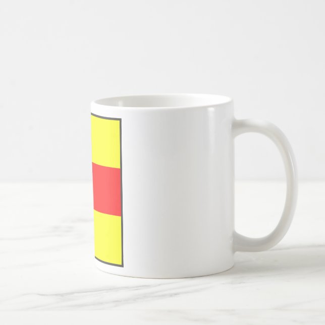 maritime alphabet signal flag number two 2 letter coffee mug (Right)