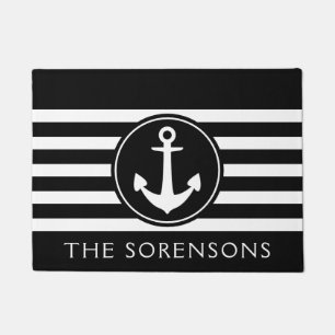 Maritime Anchor Family Name Doormat