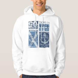 Maritime Anchor -  Yacht Club Nautical Sailing Hoodie