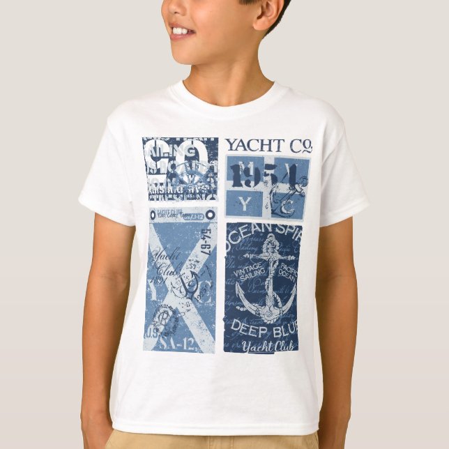 Maritime Anchor -  Yacht Club Nautical Sailing T-Shirt (Front)