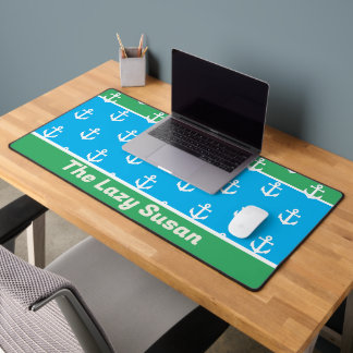 Maritime Anchors Personalised Desk Mat