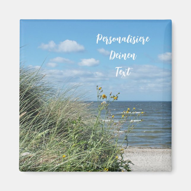 Maritime beach landscape office  magnet (Front)