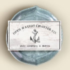 Maritime Boat Anchor Rustic Wood Business Card