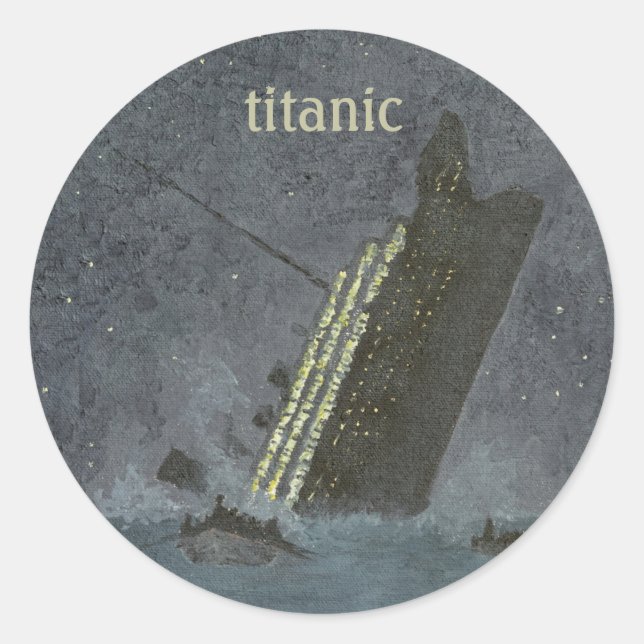 Maritime Disaster Titanic Shipwreck Classic Round Sticker (Front)