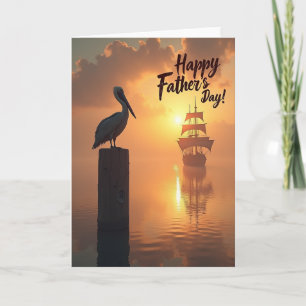 Maritime Fathers Day Sunset Card
