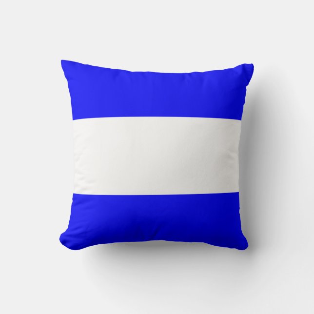 Maritime Flag J — Juliet Cushion (Front)