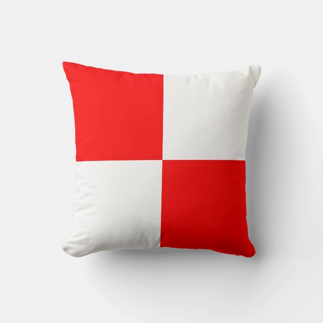 Maritime Flag U — Uniform Cushion (Front)