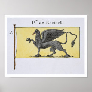 Maritime Flag with Griffin Emblem denoting de Rost Poster