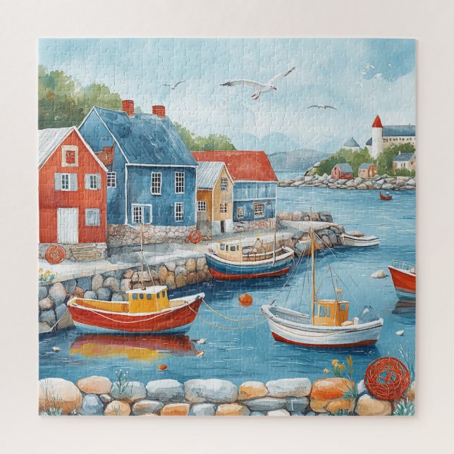 Maritime Hamlet Jigsaw Puzzle (Vertical)