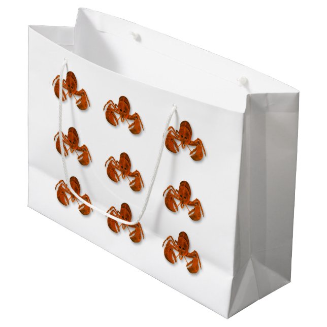 Maritime Lobster Large Gift Bag (Front Angled)