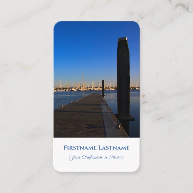 Maritime marina yacht pier travel agent tourism business card (Front)