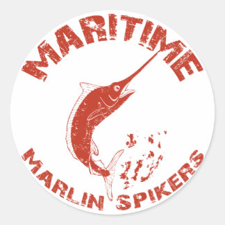 Maritime Marlin Spikers Classic Round Sticker