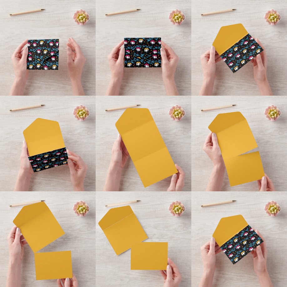 Maritime Marvels: Red and Yellow Sea Adventure All In One Invitation