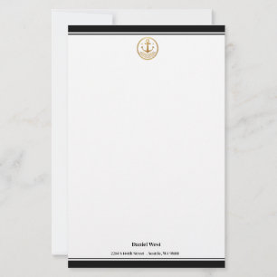Maritime Print Custom Stationery Paper