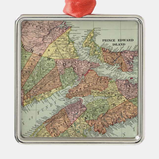 Maritime Provinces of Canada Metal Tree Decoration (Front)