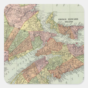 Maritime Provinces of Canada Square Sticker