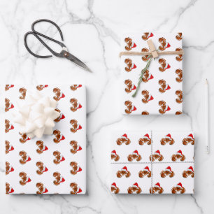 Maritime Santa Claus Lobster Wrapping Paper Sheet