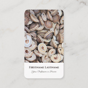 Maritime seashells scallops travel agent experts business card